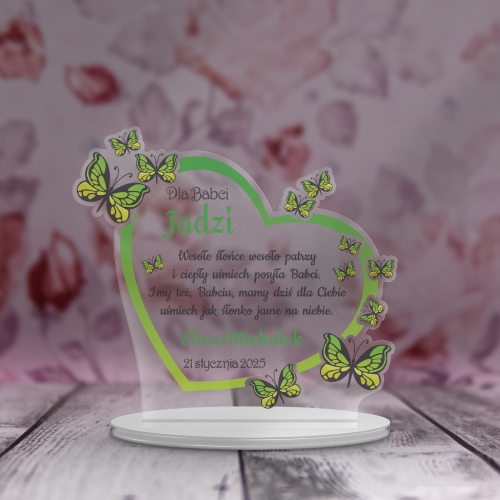 Statuetka z życzeniami na DZIEŃ BABCI nadruk 