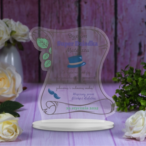 Statuetka dla dziadka z życzeniami PREZENT NA DZIEŃ DZIADKA