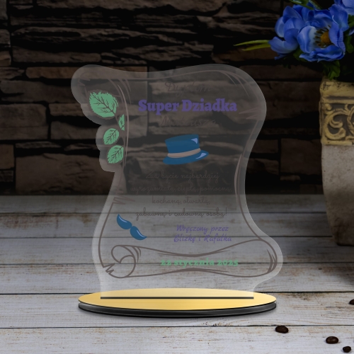 Statuetka dla dziadka z życzeniami PREZENT NA DZIEŃ DZIADKA