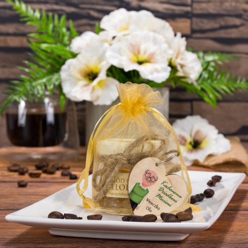 Drewniany breloczek + miód prezent na DZIEŃ BABCI I DZIADKA