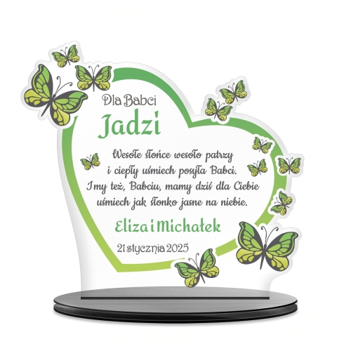 Statuetka z życzeniami na DZIEŃ BABCI nadruk 