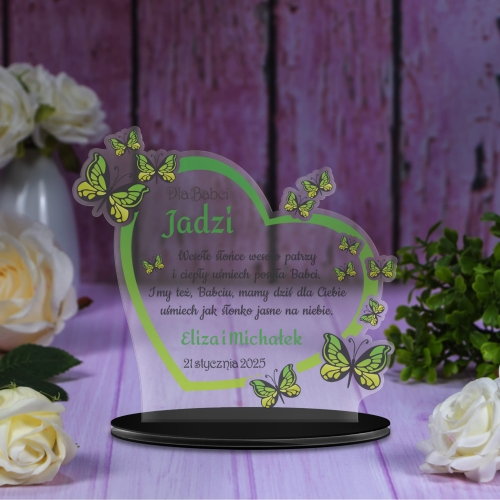 Statuetka z życzeniami na DZIEŃ BABCI nadruk 