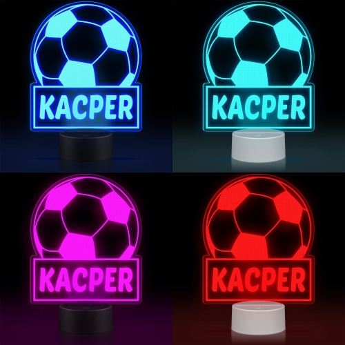 LAMPKA LED do pokoju dziecka PIŁKA imię prezent dla dziecka