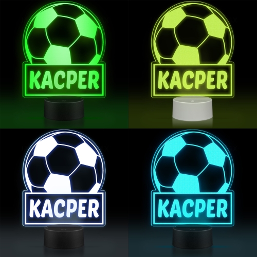 LAMPKA LED do pokoju dziecka PIŁKA imię prezent dla dziecka