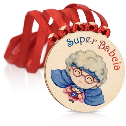 Zestaw 10 MEDALI Super Babcia na Dzień Babci 