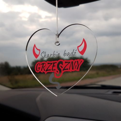 Zawieszka do auta PREZENT NA WALENTYNKI DLA KIEROWCY nadruk