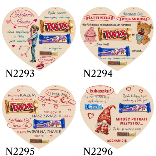 Słodki upominek na Walentynki DYPLOM SERCE nadruk