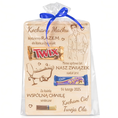 Tabliczka prostokąt SŁODKI DYPLOM upominek na Walentynki grawer