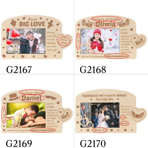 Ramka na zdjęcie serce 10x15 UPOMINEK DLA ZAKOCHANYCH grawer