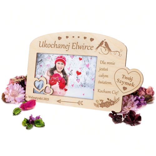 Ramka na zdjęcie serce 10x15 UPOMINEK DLA ZAKOCHANYCH grawer
