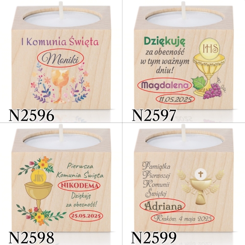 ŚWIECZNIK pierwsza komunia święta nadruk