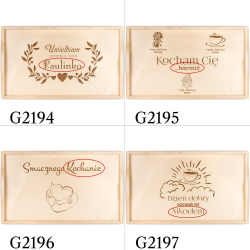 Stolik śniadaniowy do łóżka PREZENT DLA ZAKOCHANYCH grawer