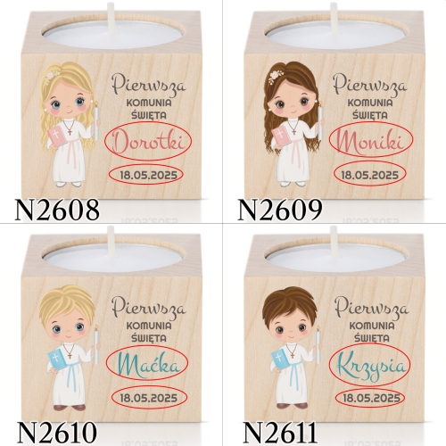 ŚWIECZNIK pierwsza komunia święta nadruk