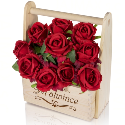 DREWNIANE NOSIDŁO na kwiaty prezent dla Niej GRAWER