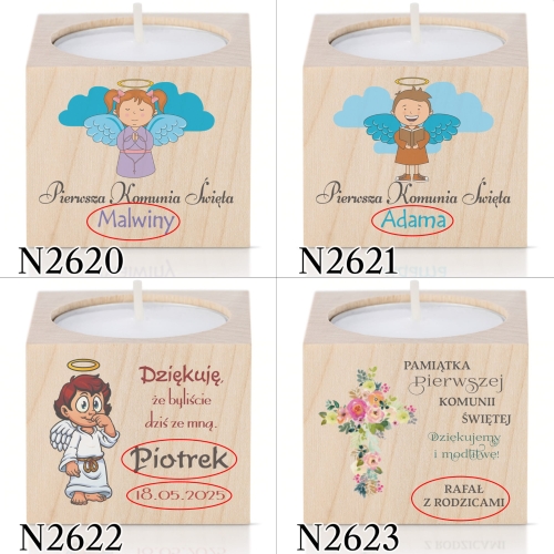 ŚWIECZNIK pierwsza komunia święta nadruk