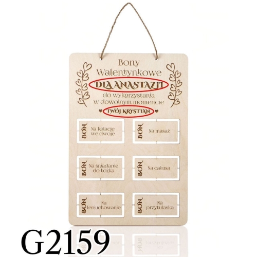 Bony na Walentynki PREZENT DLA ZAKOCHANYCH grawer