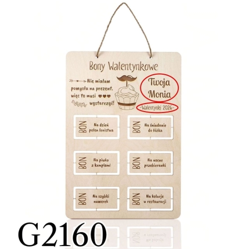 Bony na Walentynki PREZENT DLA ZAKOCHANYCH grawer