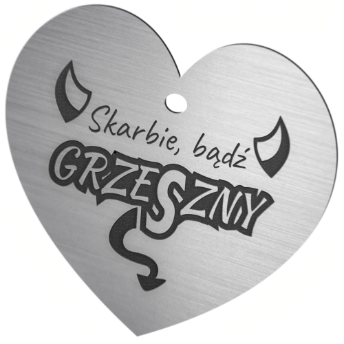 SREBRNA ZAWIESZKA DO AUTA upominek na Walentynki dla Niego grawer