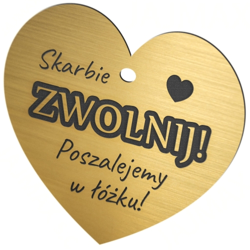 ZŁOTA ZAWIESZKA DO SAMOCHODU prezent na Walentynki dla chłopaka