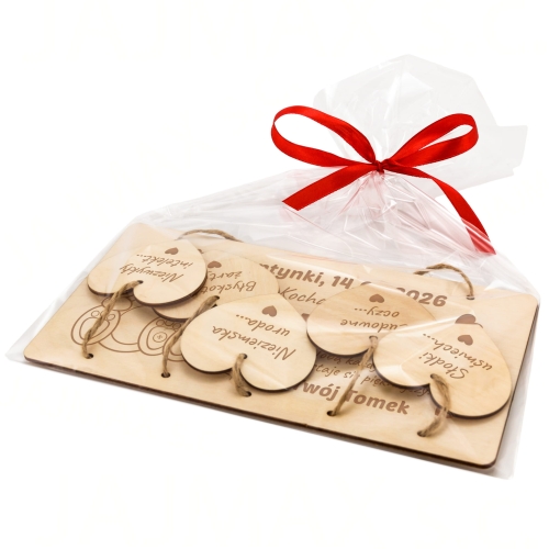 TABLICZKA Z SERCAMI oryginalny prezent dla Niej i dla Niego