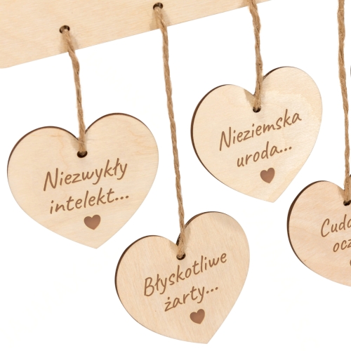 TABLICZKA Z SERCAMI oryginalny prezent dla Niej i dla Niego