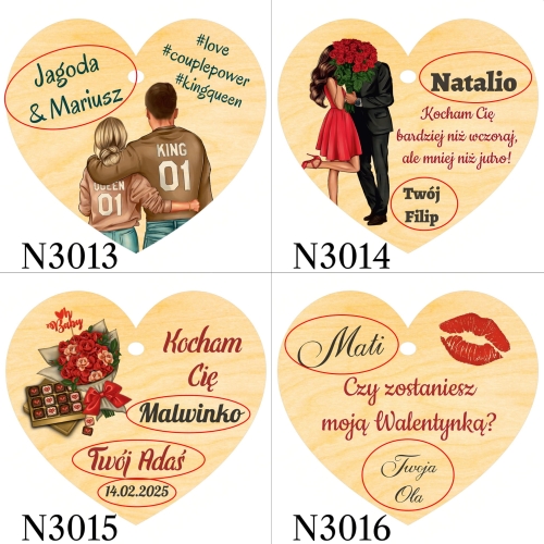 SŁODKI UPOMINEK NA WALENTYNKI czekoladki z sercem nadruk