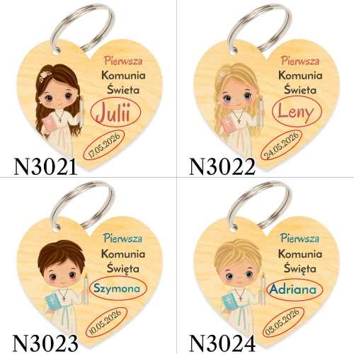 KOMUNIA ŚWIĘTA słodki upominek dla gości KONFITURA BRELOK