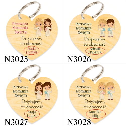 KOMUNIA ŚWIĘTA słodki upominek dla gości KONFITURA BRELOK