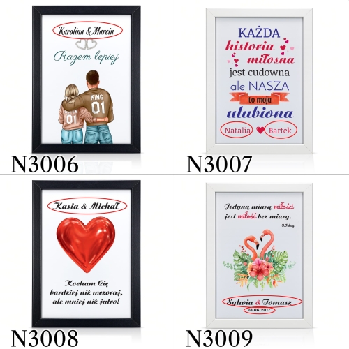 PLAKAT W RAMCE prezent na urodziny dla Niej dla Niego 