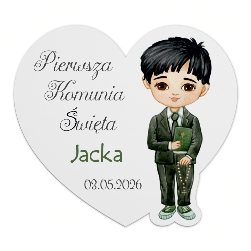 MAGNES SERCE CHŁOPCZYK upominki dla gości Komunia