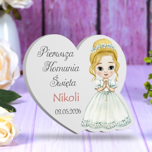 Magnes serce dziewczynka PODZIĘKOWANIA DLA GOŚCI KOMUNIJNYCH