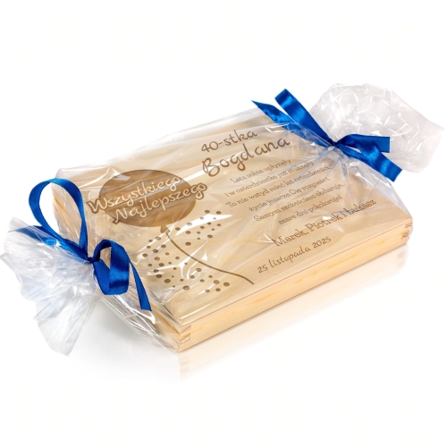 Drewniane pudełko na pieniądze POMYSŁ NA PREZENT NA URODZINY