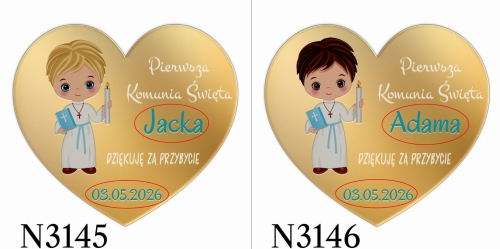 PREZENTY DLA GOŚCI KOMUNIJNYCH magnes serce lustro eleganckie