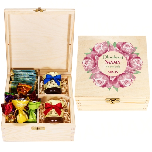 ZESTAW PREZENTOWY NA DZIEŃ MATKI herbaciarka nadruk