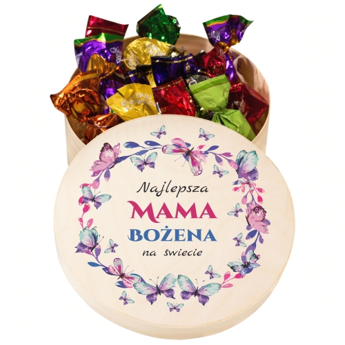SŁODKI UPOMINEK NA DZIEŃ MAMY pudełko pralinek nadruk