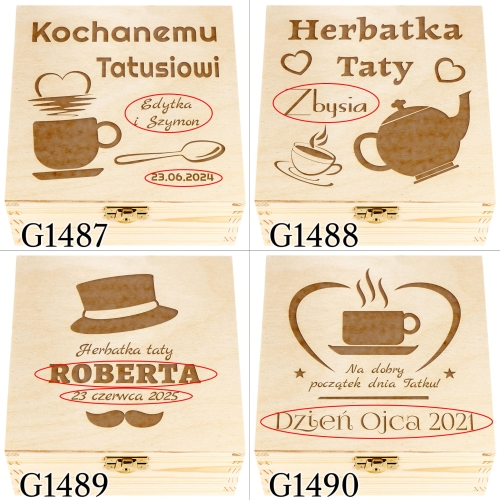 HERBACIARKA ZESTAW HERBAT DILMAH prezent na Dzień Ojca grawer