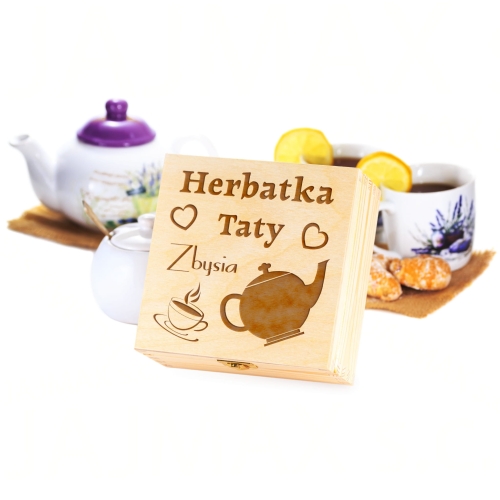 HERBACIARKA ZESTAW HERBAT DILMAH prezent na Dzień Ojca grawer