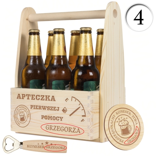 POMYSŁ NA PREZENT DLA TATY zestaw piwosza z grawerem