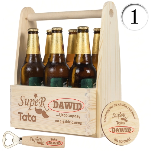 POMYSŁ NA PREZENT DLA TATY zestaw piwosza z grawerem