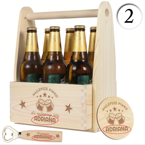 POMYSŁ NA PREZENT DLA TATY zestaw piwosza z grawerem