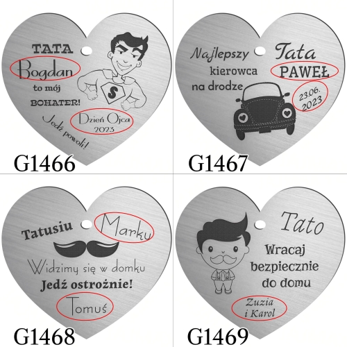 ZAWIESZKA DO AUTA super prezent dla taty kierowcy grawer