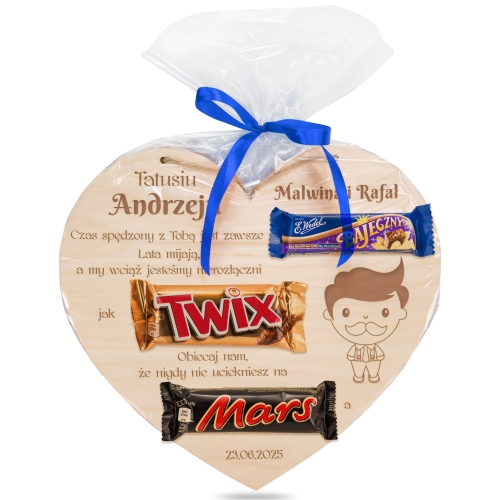 SŁODKI UPOMINEK DLA TATY prezent z dedykacją grawer