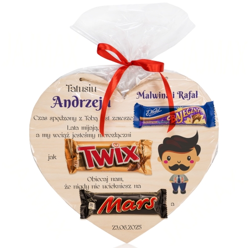 ZABAWNY PREZENT NA DZIEŃ OJCA dyplom serce wierszyk