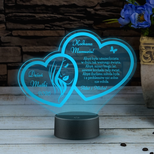 STATUETKA LED nowoczesny prezent dla mamy na Dzień Matki