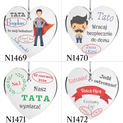 ZAWIESZKA DO SAMOCHODU prezent na Dzień Taty z dedykacją