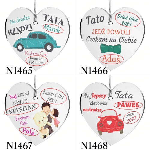 ZAWIESZKA DO SAMOCHODU prezent na Dzień Taty z dedykacją