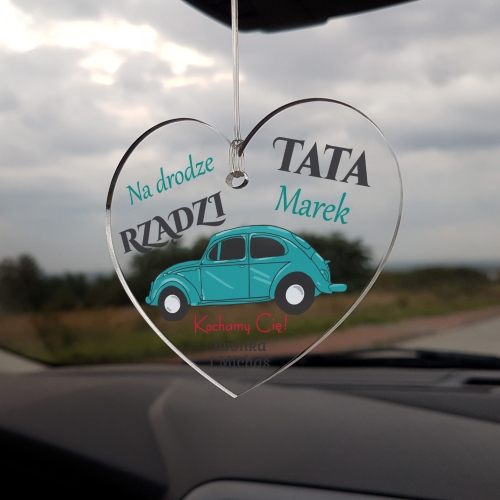 ZAWIESZKA DO SAMOCHODU prezent na Dzień Taty z dedykacją