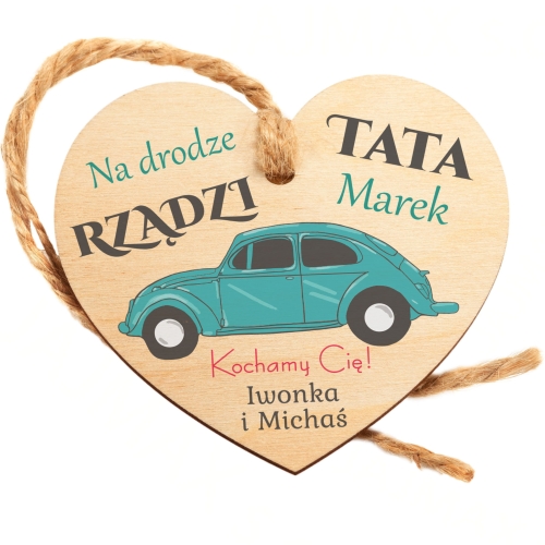 ZAWIESZKA DO SAMOCHODU pomysłowy prezent na Dzień Ojca nadruk
