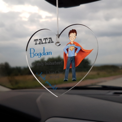 ZAWIESZKA DO SAMOCHODU prezent na Dzień Taty z dedykacją