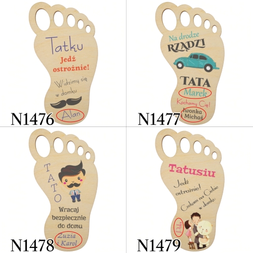 POMYSŁ NA PREZENT NA DZIEŃ OJCA zawieszka do auta nadruk